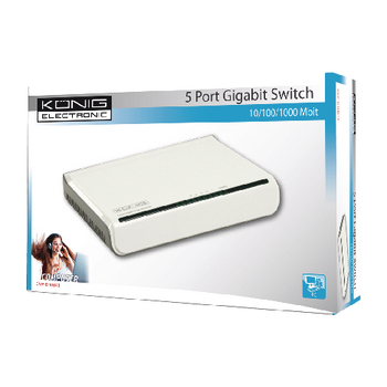 CMP-EHUB43 Netwerk schakelaar gigabit 5 poorten Verpakking foto